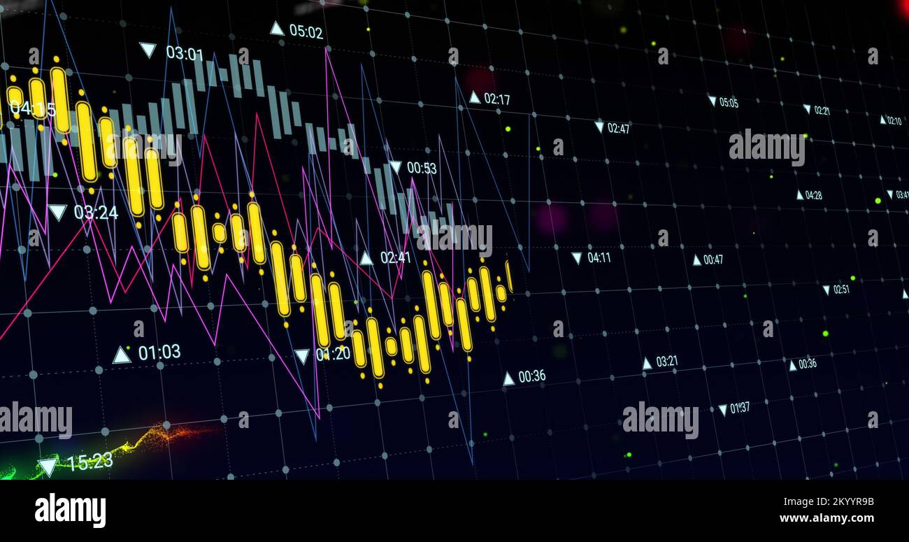 Image of data processing over shapes Stock Photo - Alamy