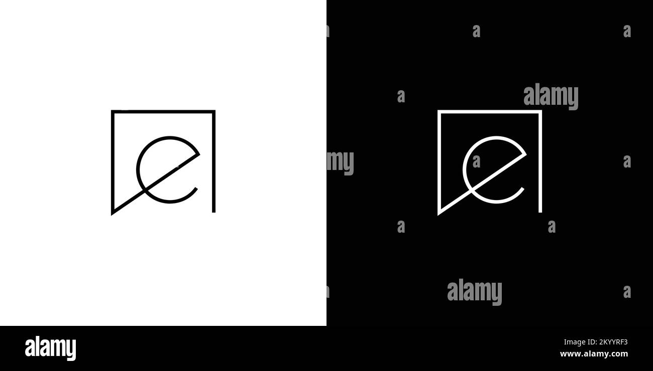 Simple and modern letter NE initials logo design Stock Vector