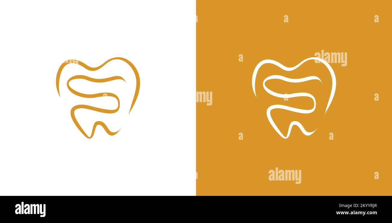 Simple and modern letter S initials dentist logo design Stock Vector