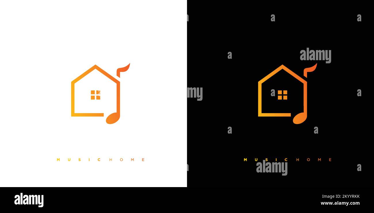 Simple and modern music house logo design Stock Vector Image & Art Alamy