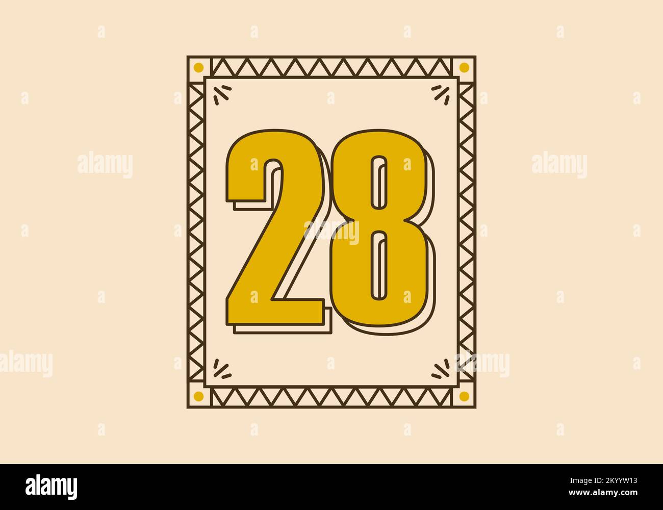 Number 28 vector vectors hi-res stock photography and images - Alamy