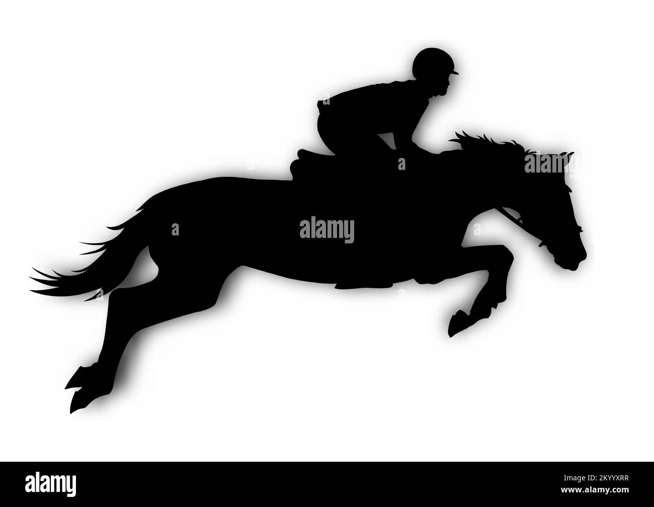 Graphics design silhouette horse racing for race isolated white ...