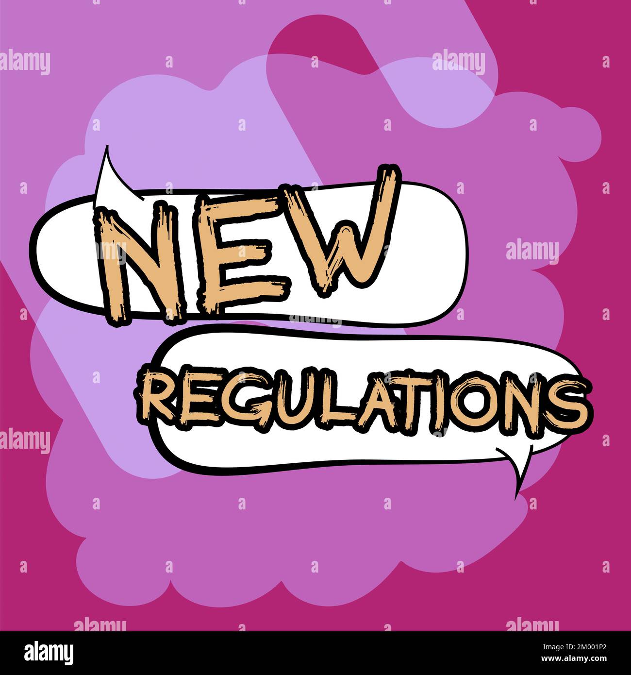 Sign displaying New Regulations. Concept meaning Regulation controlling the activity usually