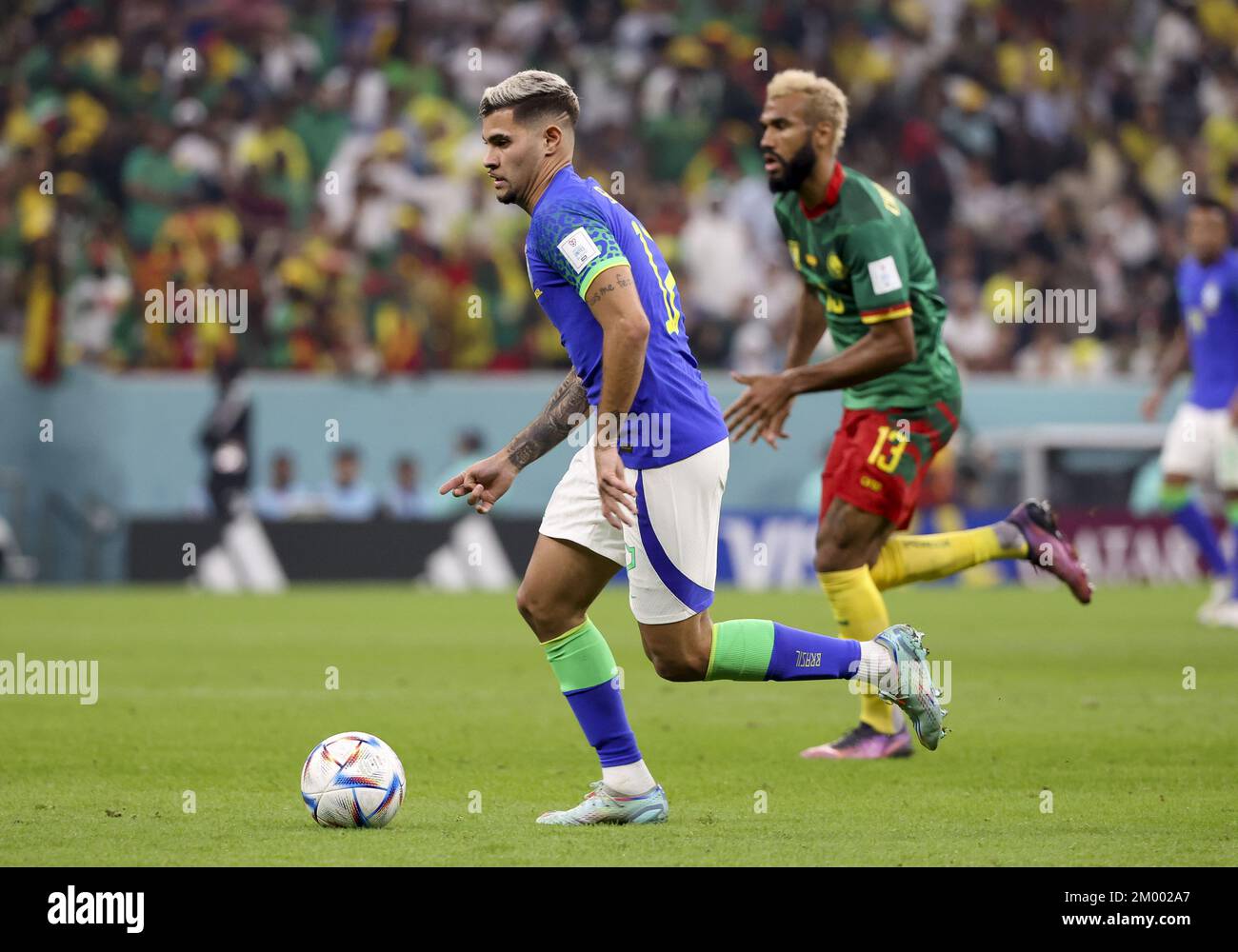 Al Daayen, Qatar. 02nd Dec, 2022. Bruno Guimaraes of Brazil during the FIFA World Cup 2022, Group G football match between Cameroon and Brazil on December 2, 2022 at Lusail Stadium in Al Daayen, Qatar - Photo: Jean Catuffe/DPPI/LiveMedia Credit: Independent Photo Agency/Alamy Live News Stock Photo