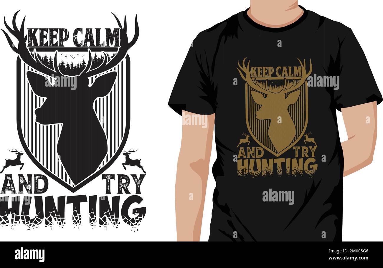 Hunting t shirt design hi-res stock photography and images - Alamy