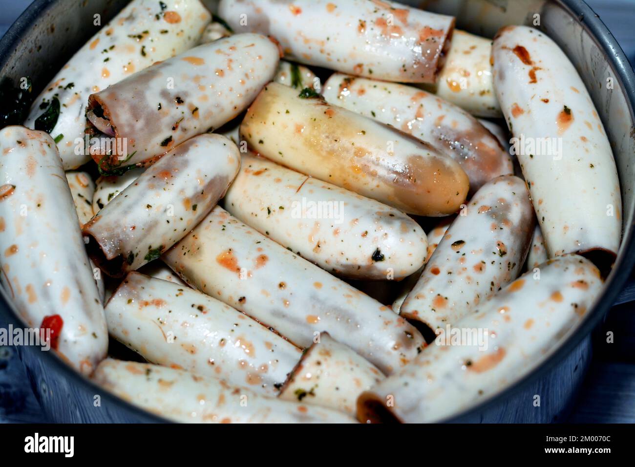 Eggplants Mahshi stuffed with white rice, onion, parsley, dill and