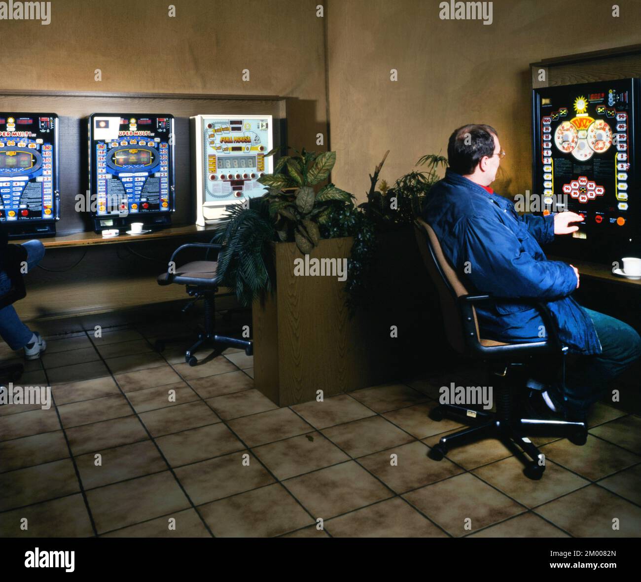 Gambling in an arcade, here on 20.7.1992 in Iserlohn, can become an addiction, Germany, Europe Stock Photo