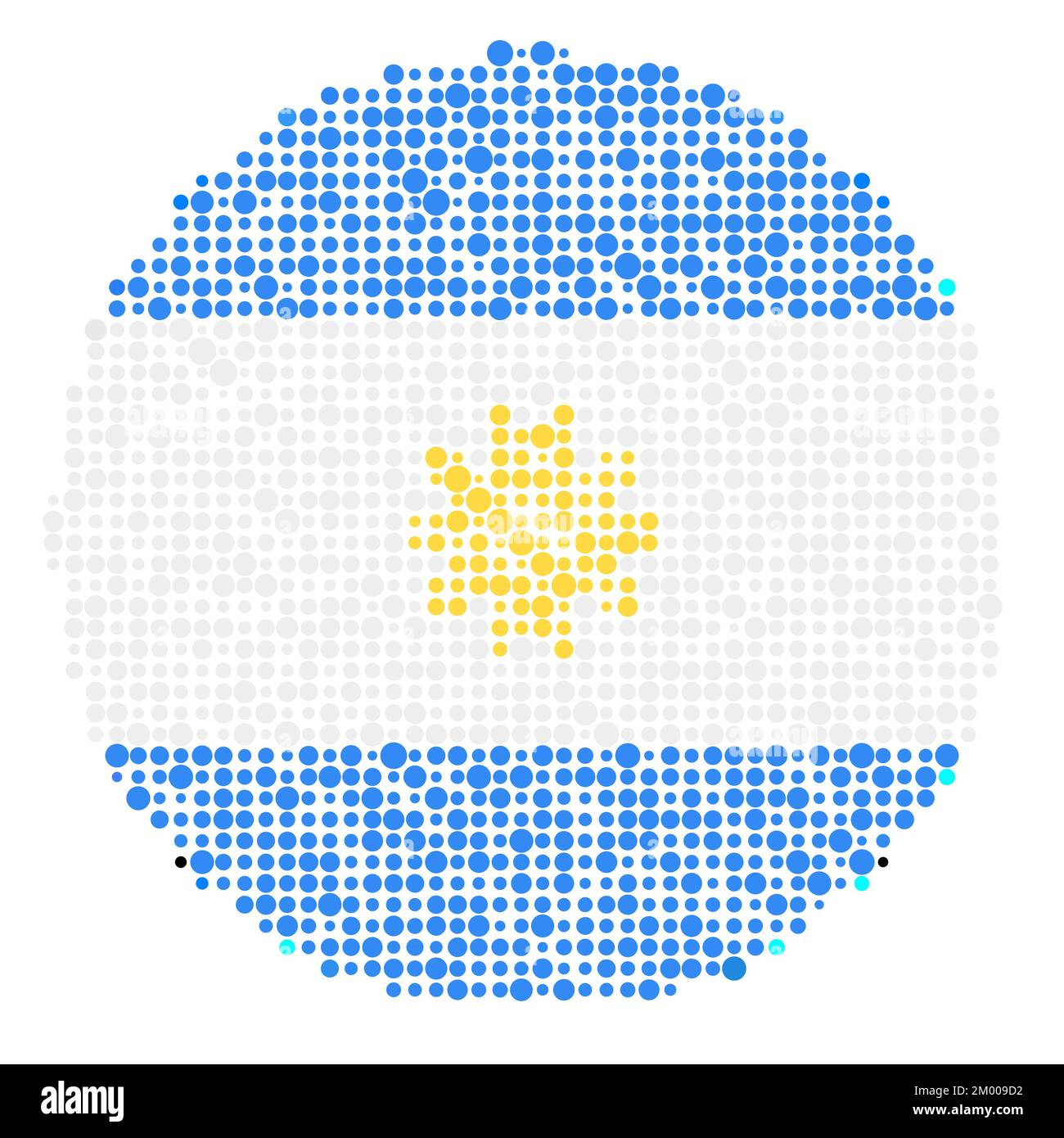 Argentina Map Silhouette Pixelated generative pattern illustration Stock Vector