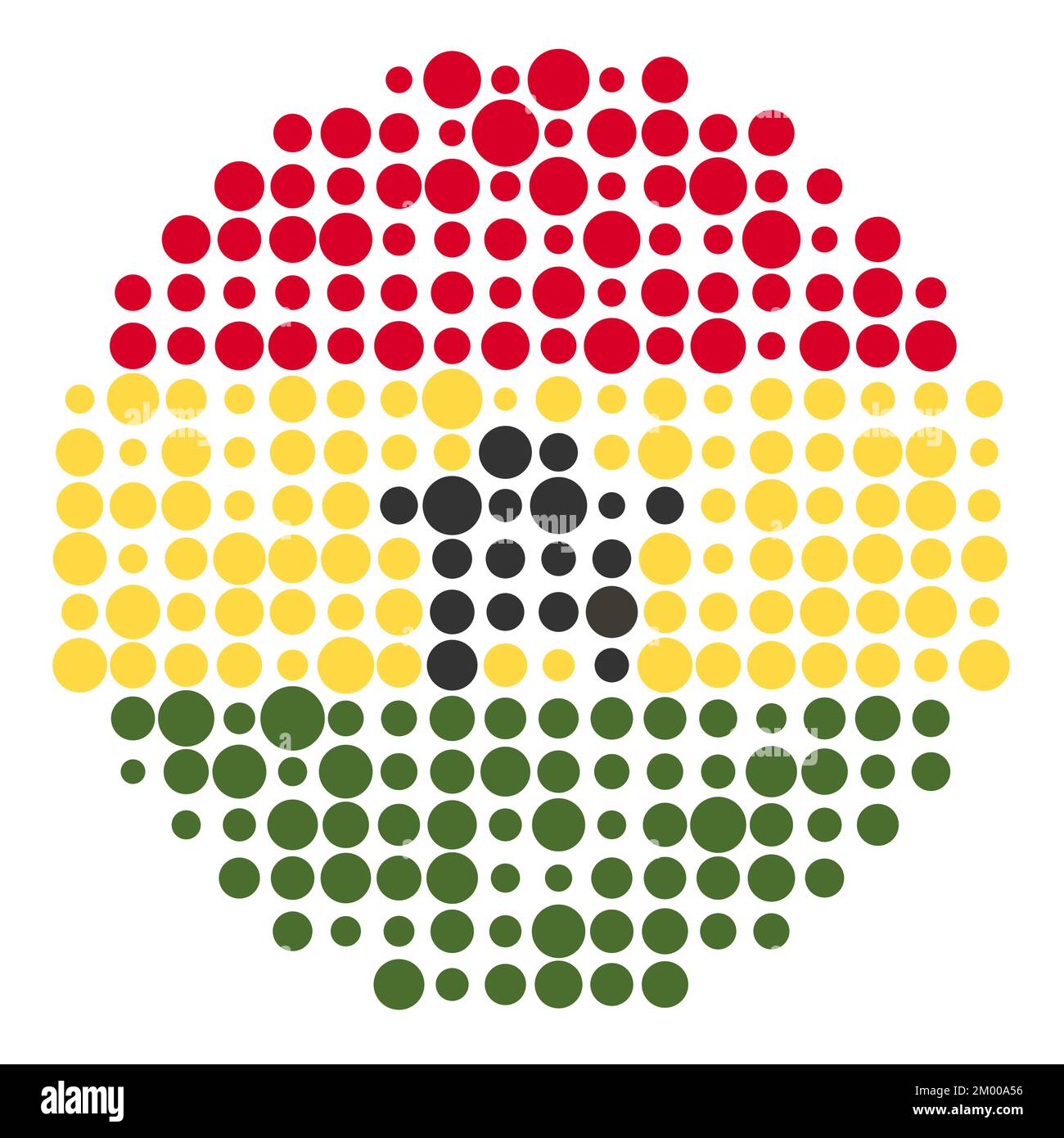 Ghana Map Silhouette Pixelated generative pattern illustration Stock Vector