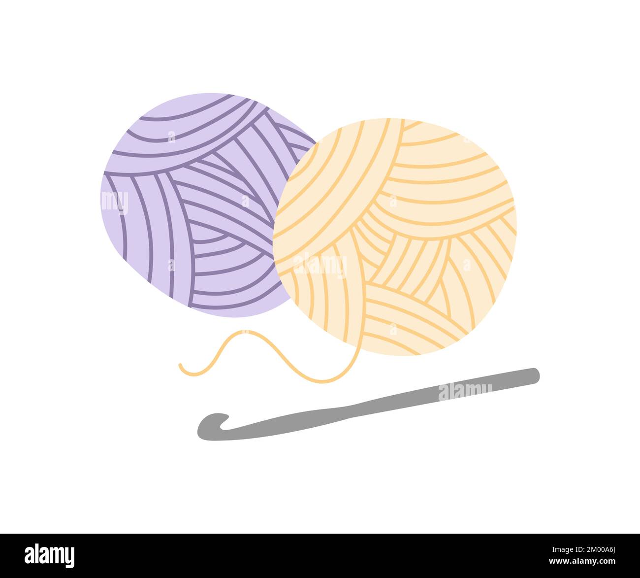 Crochet hook and yarn Stock Vector Images Alamy