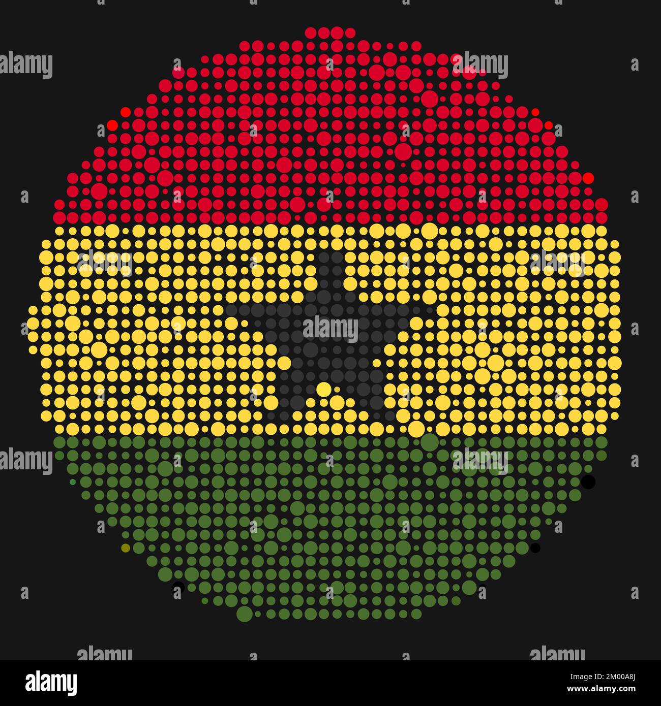 Ghana Map Silhouette Pixelated generative pattern illustration Stock Vector