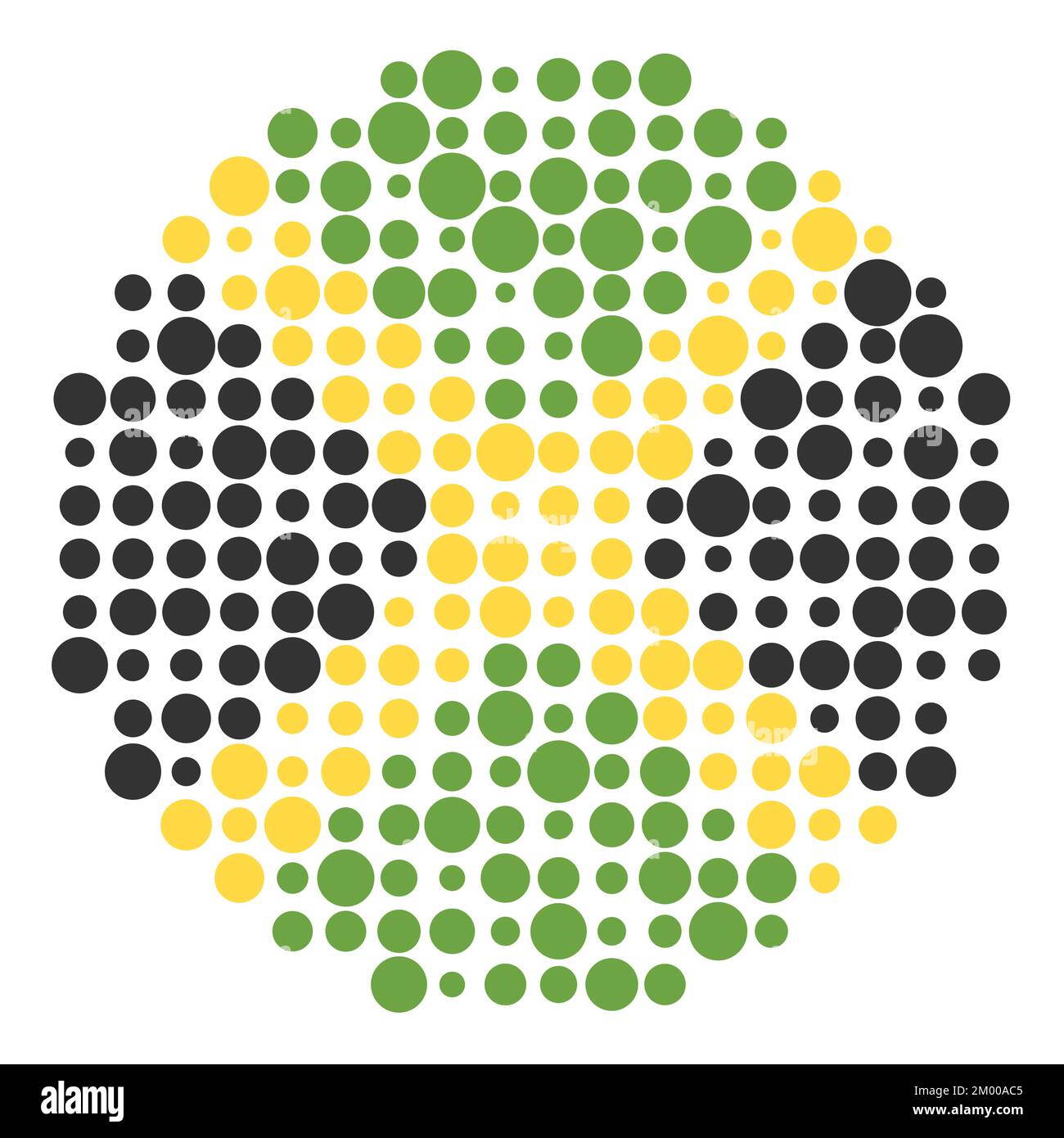 Jamaica Map Silhouette Pixelated generative pattern illustration Stock Vector
