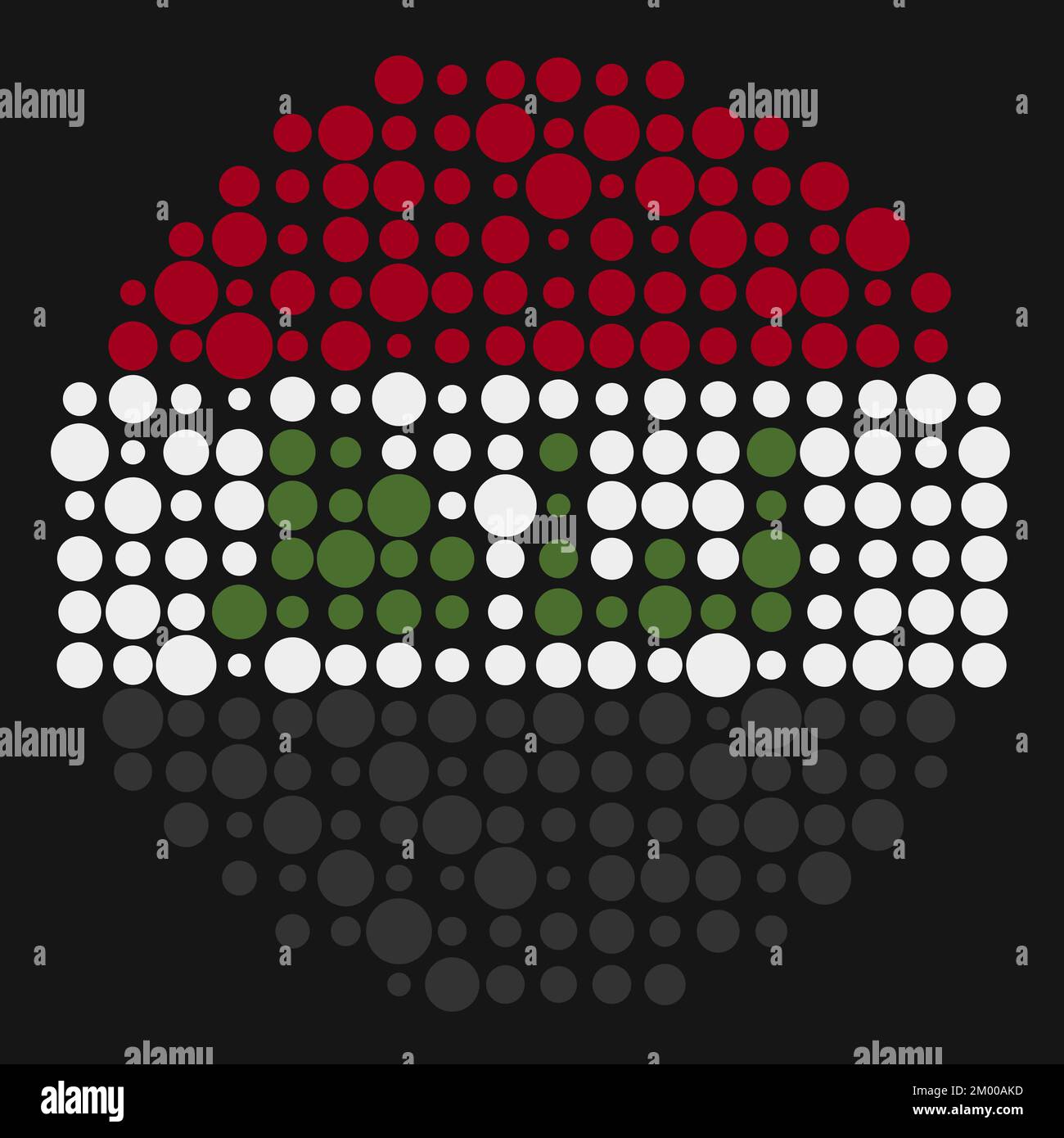 Iraq Map Silhouette Pixelated generative pattern illustration Stock ...