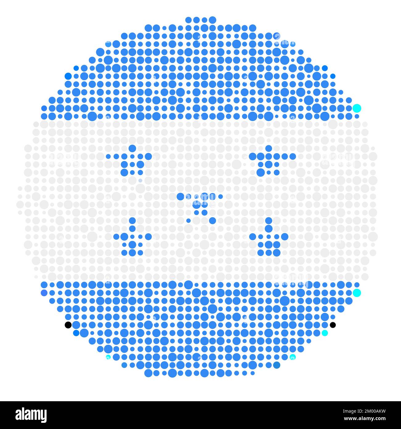 Honduras Map Silhouette Pixelated generative pattern illustration Stock Vector