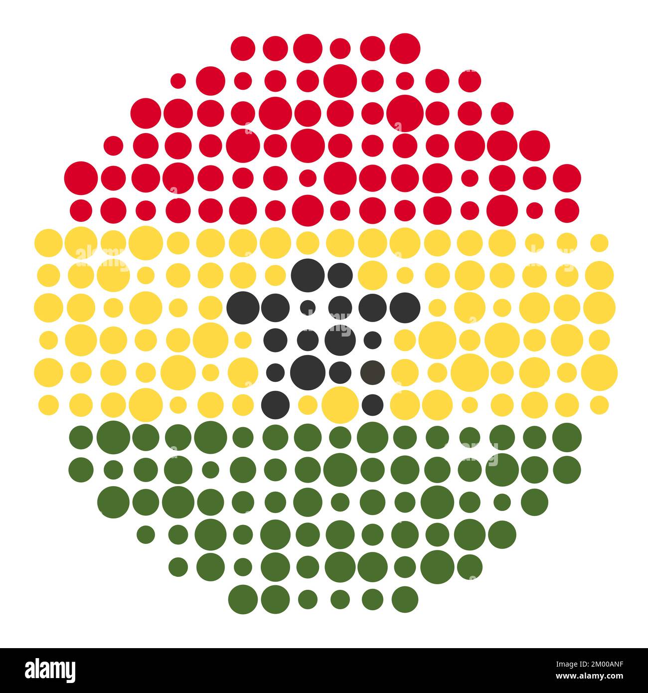 Ghana Map Silhouette Pixelated generative pattern illustration Stock Vector