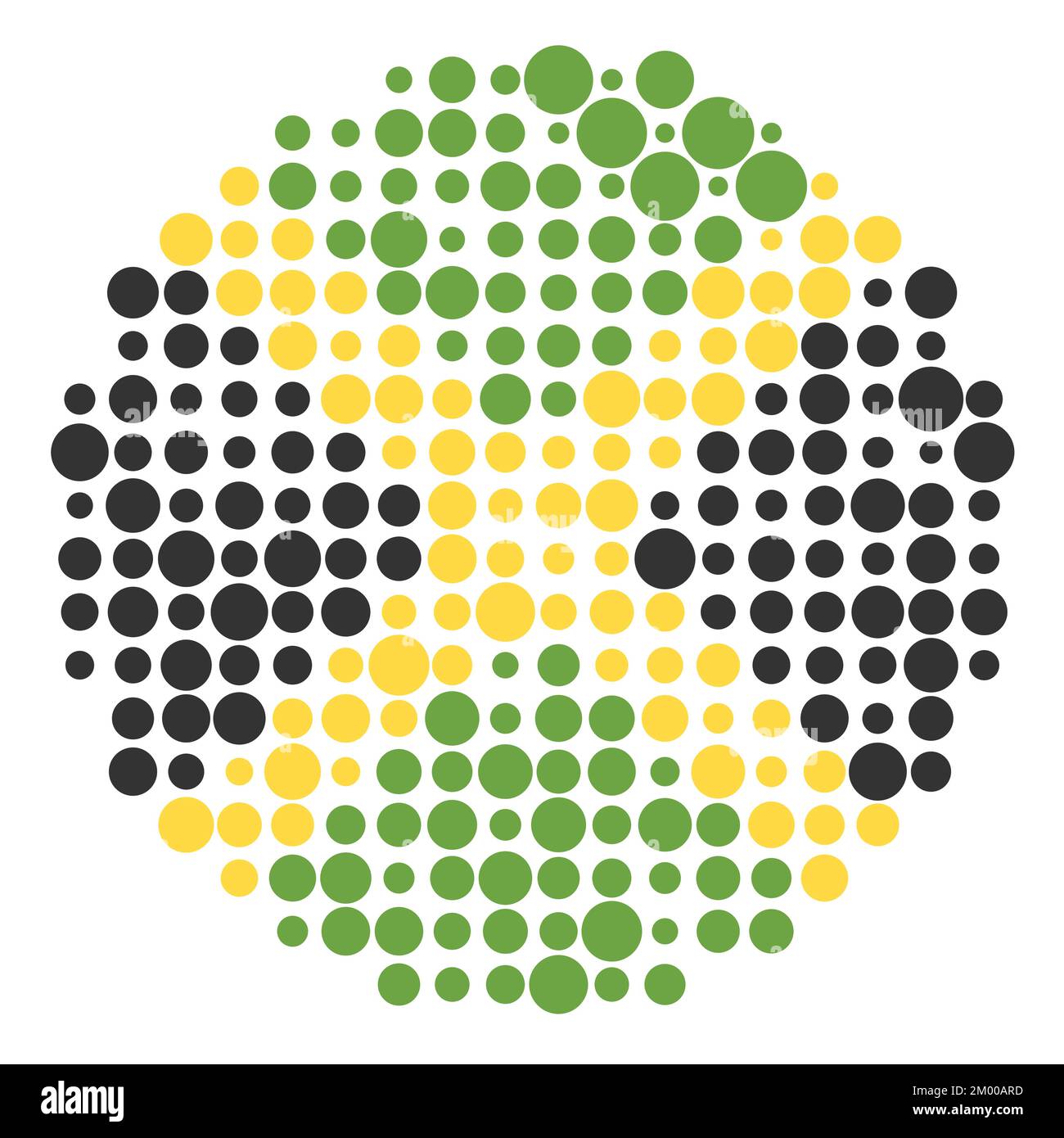 Jamaica Map Silhouette Pixelated generative pattern illustration Stock Vector