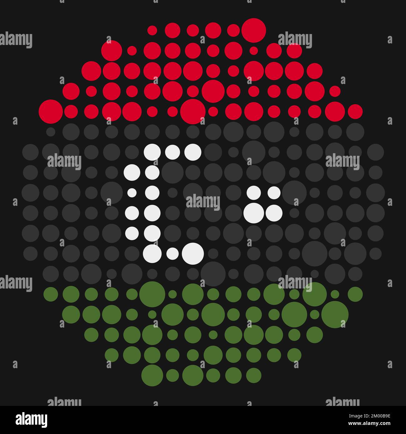 Libya Map Silhouette Pixelated generative pattern illustration Stock ...