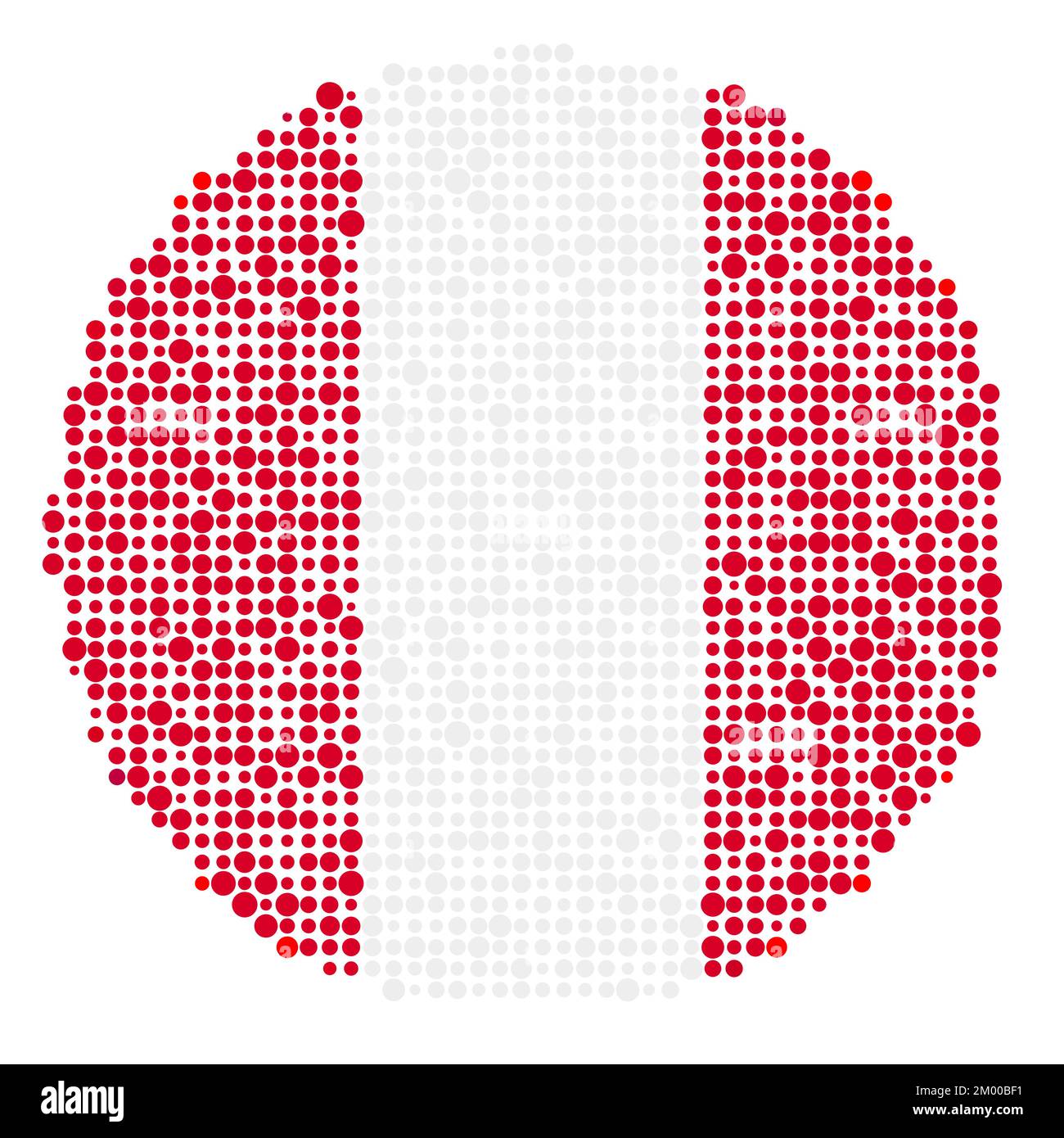 Peru Map Silhouette Pixelated generative pattern illustration Stock Vector