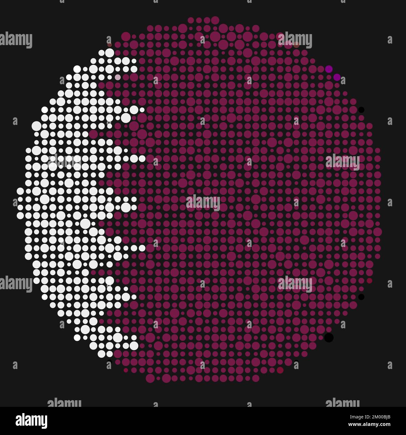 Qatar Map Silhouette Pixelated generative pattern illustration Stock ...