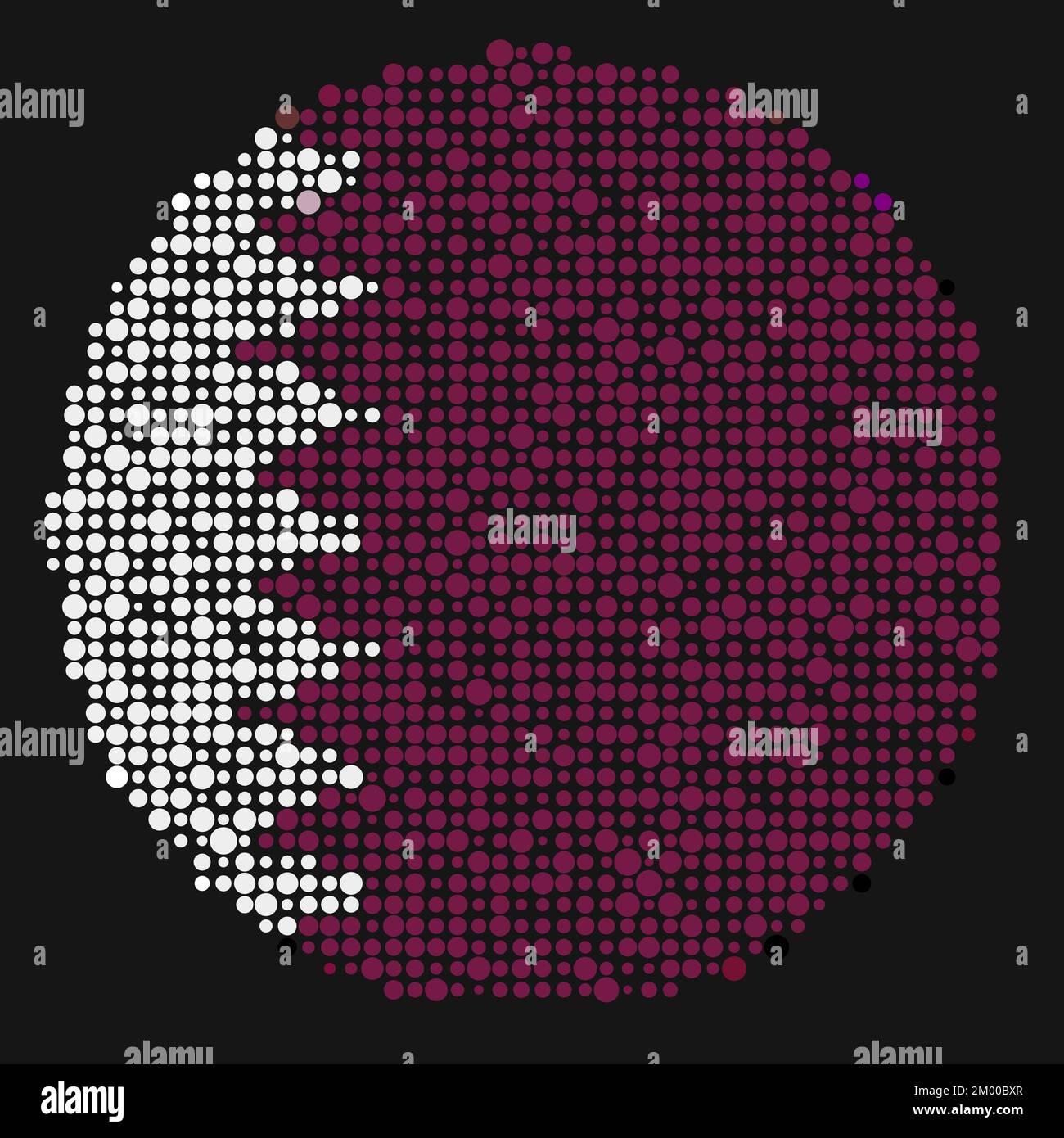 Qatar Map Silhouette Pixelated generative pattern illustration Stock ...