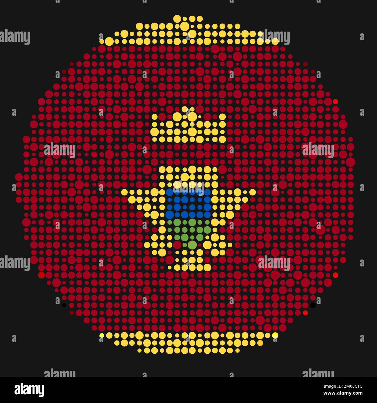 Montenegro Map Silhouette Pixelated generative pattern illustration ...