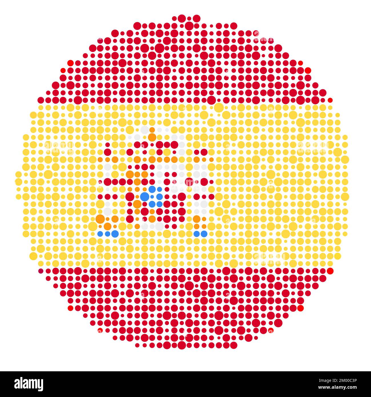 Spain Map Silhouette Pixelated generative pattern illustration Stock ...