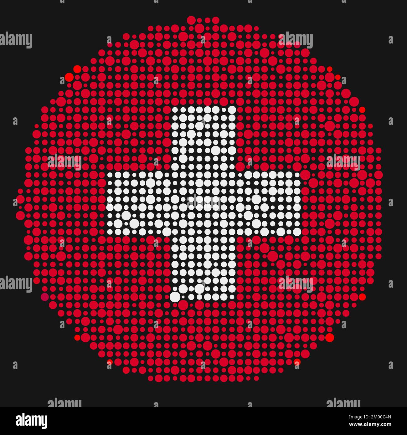Switzerland Map Silhouette Pixelated generative pattern illustration Stock Vector