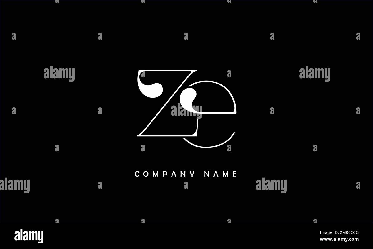 ZD, DZ Abstract Letters Logo Monogram Stock Vector
