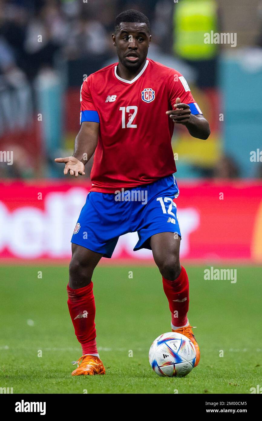 Al Chaur, Qatar. 01st Dec, 2022. Soccer: World Cup, Costa Rica - Germany, Preliminary round, Group E, Matchday 3, Al-Bait Stadium, Costa Rica's Joel Campbell in action. Credit: Tom Weller/dpa/Alamy Live News Stock Photo