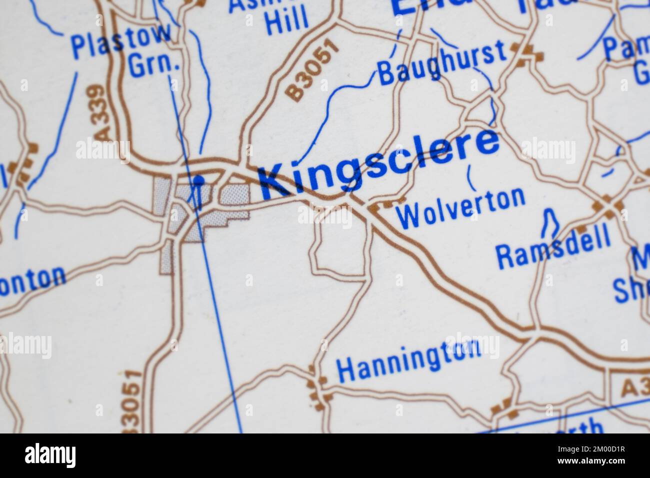 Kingsclere  village in Hampshire, United Kingdom atlas map town name Stock Photo
