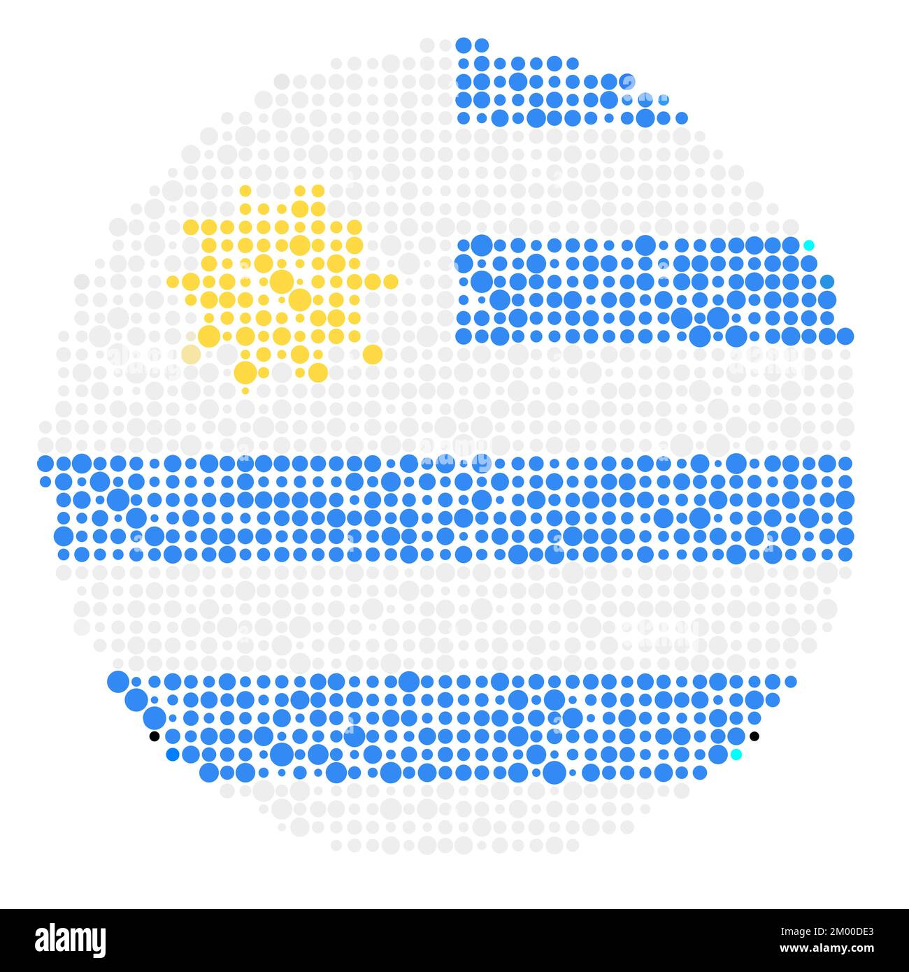 Uruguay Map Silhouette Pixelated generative pattern illustration Stock Vector