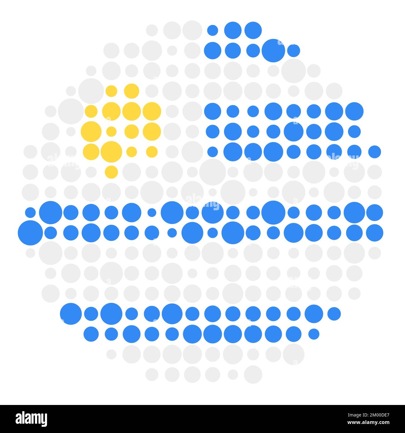 Uruguay Map Silhouette Pixelated generative pattern illustration Stock Vector