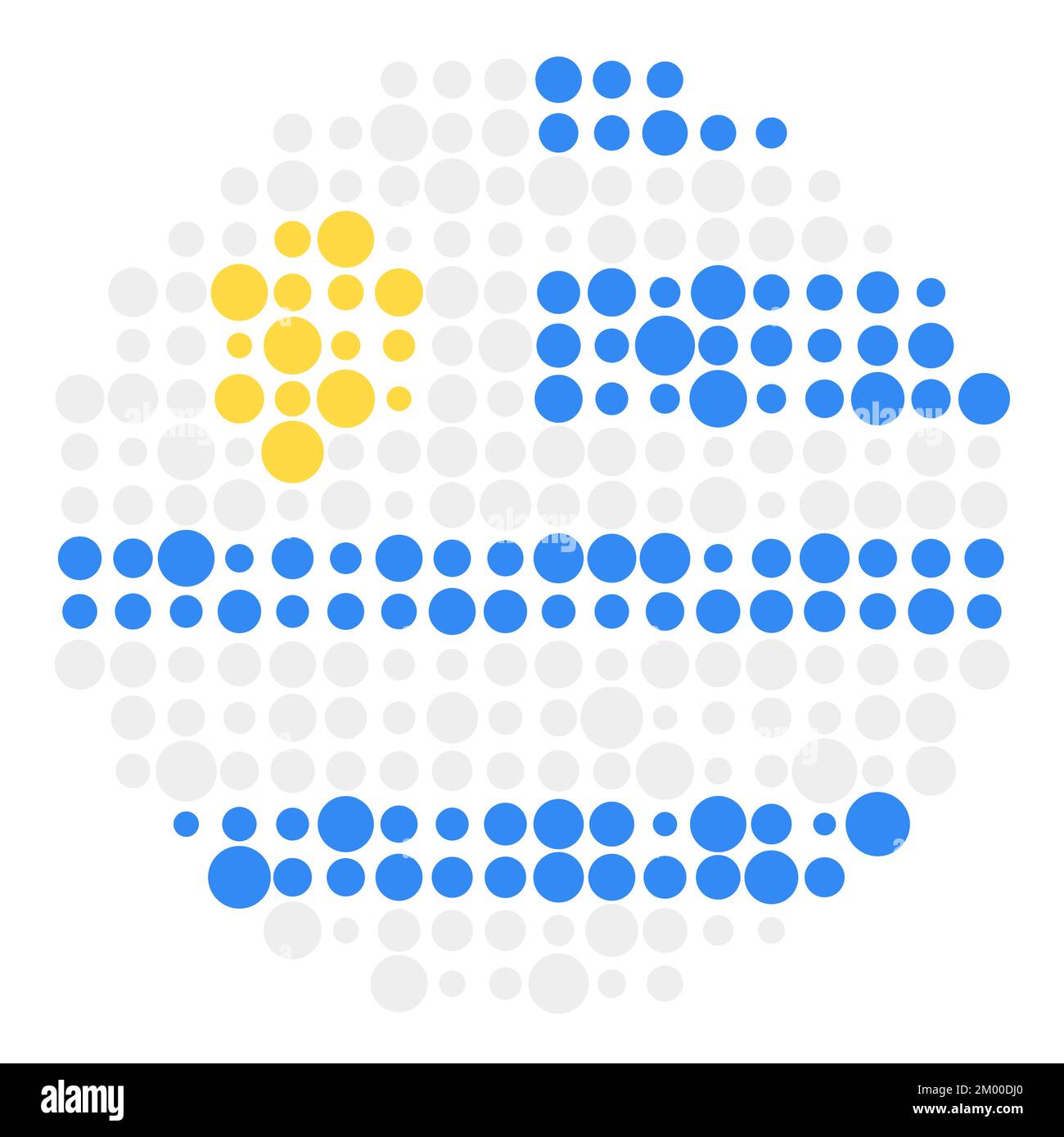Uruguay Map Silhouette Pixelated generative pattern illustration Stock Vector