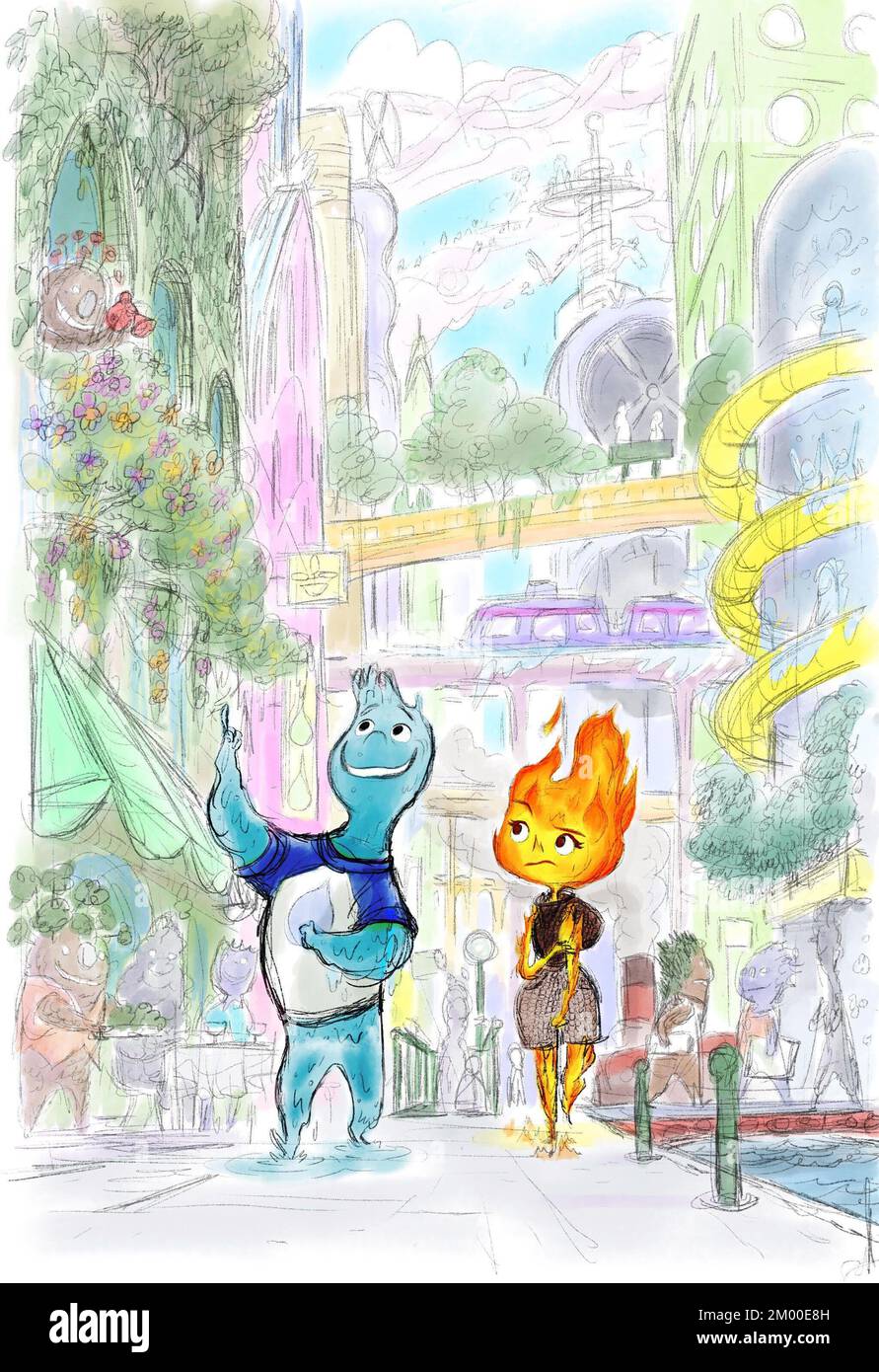 Poster of ELEMENTAL, 2023, directed by PETER SOHN. Copyright Pixar  Animation Studios / Walt Disney Pictures. - Album alb9816225