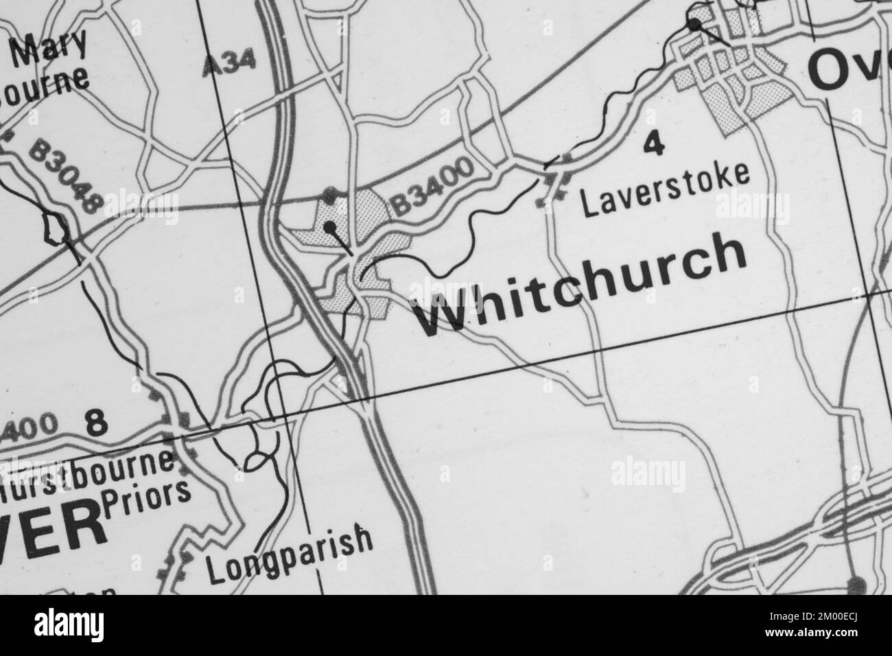 Whitchurch village in Hampshire, United Kingdom atlas map town name ...