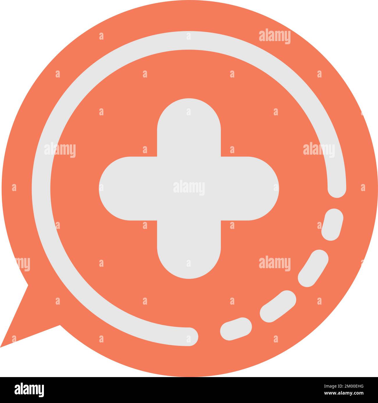 plus sign for hospital illustration in minimal style isolated on