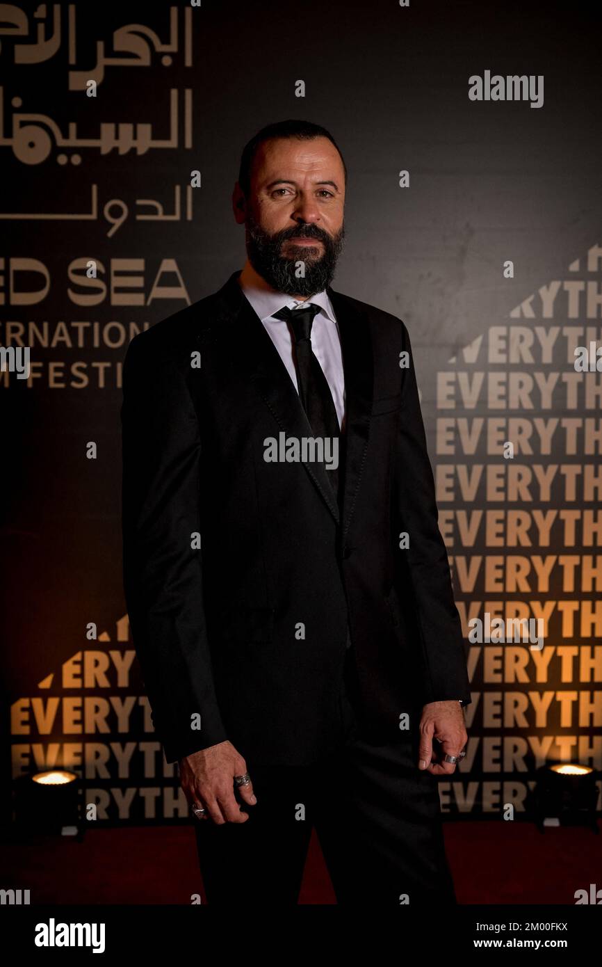Palestinian actor Ali Suliman walks the red carpet as he arrives to the opening ceremony of 2nd Red Sea Film Festival, in Jeddah, Saudi Arabia, on December 1st, 2022. Photo by Balkis Press/ABACAPRESS.COM Stock Photo
