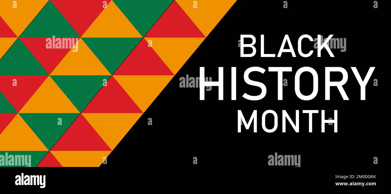 Black history month with geometric background Stock Vector