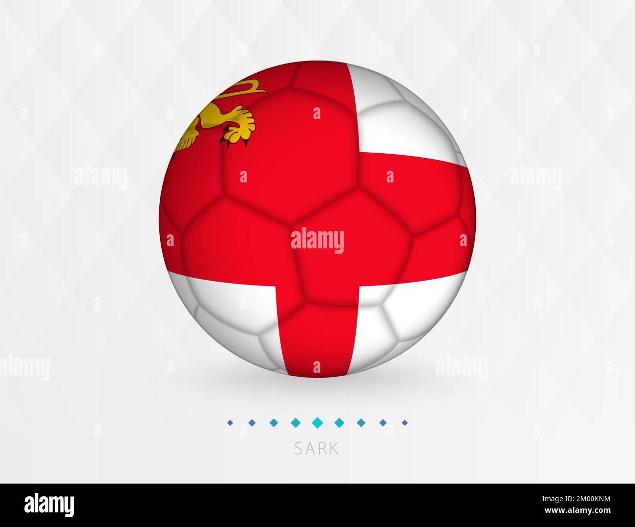 Football ball with Sark flag pattern, soccer ball with flag of Sark ...
