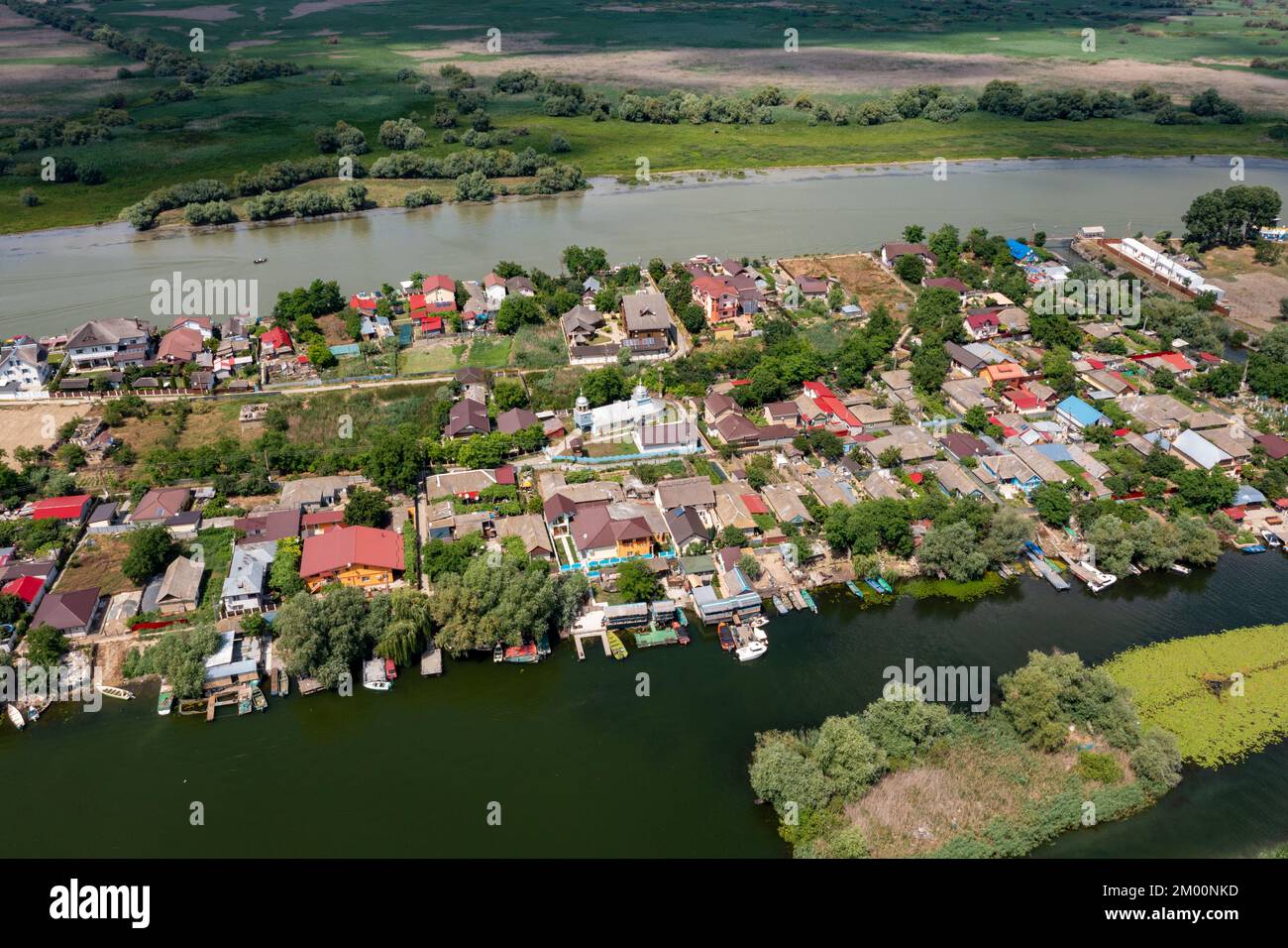 The village of Mila 23 in the Danube Delta in Romania Stock Photo