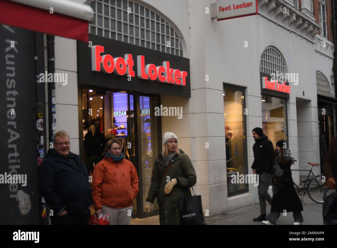 Copenhagen/Denmark/03 December 2022/Foot locker store on stroeget in ...