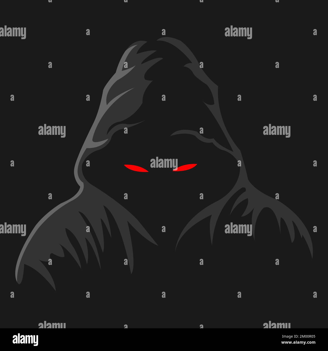 Hacker mysterious silhouette vector graphic.EPS 10 Stock Vector