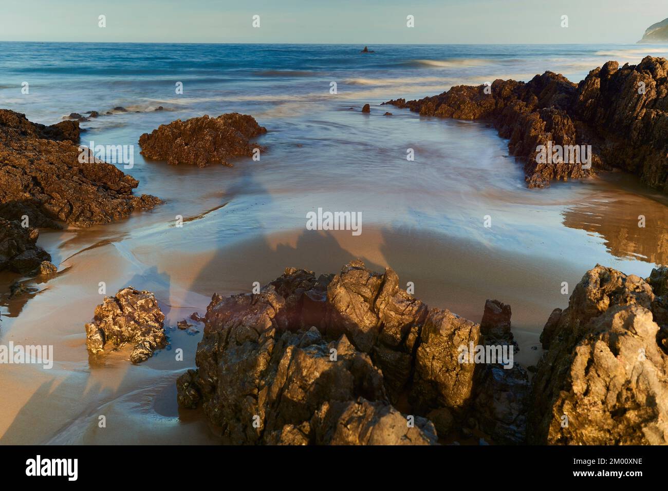 Beach Of Helgueras, Noja, Cantabria, Spain Stock Photo - Alamy