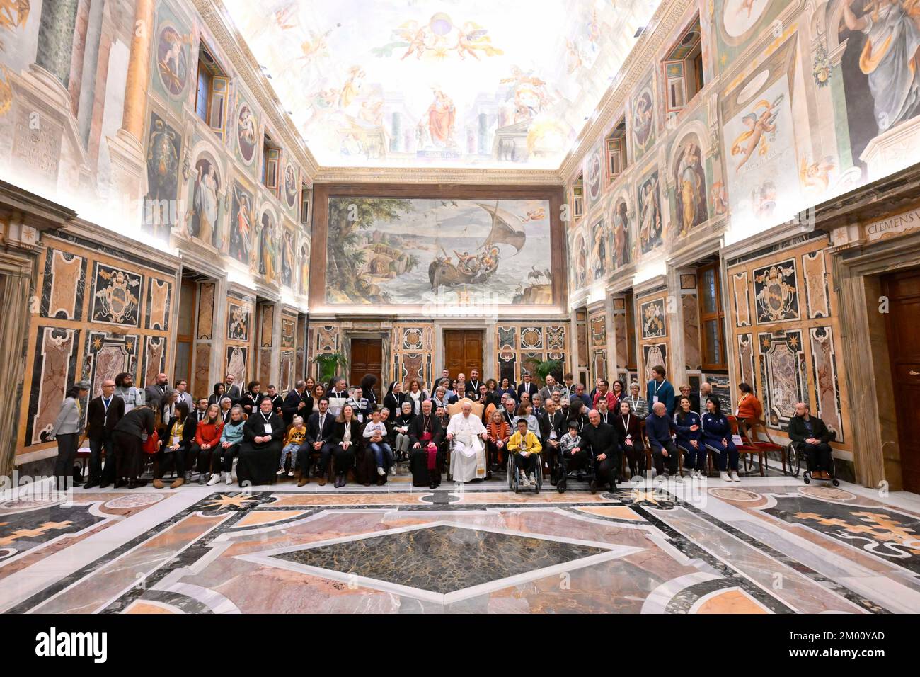 Vatican, Vatican. 03rd Dec, 2022. Italy, Rome, Vatican, 22/12/3 Pope Francis receives in audience Disabled People's Group on the occasion of the International Day of Persons with Disabilities at the Vatican Photograph byVatican Media /Catholic Press Photo. RESTRICTED TO EDITORIAL USE - NO MARKETING - NO ADVERTISING CAMPAIGNS Credit: Independent Photo Agency/Alamy Live News Stock Photo