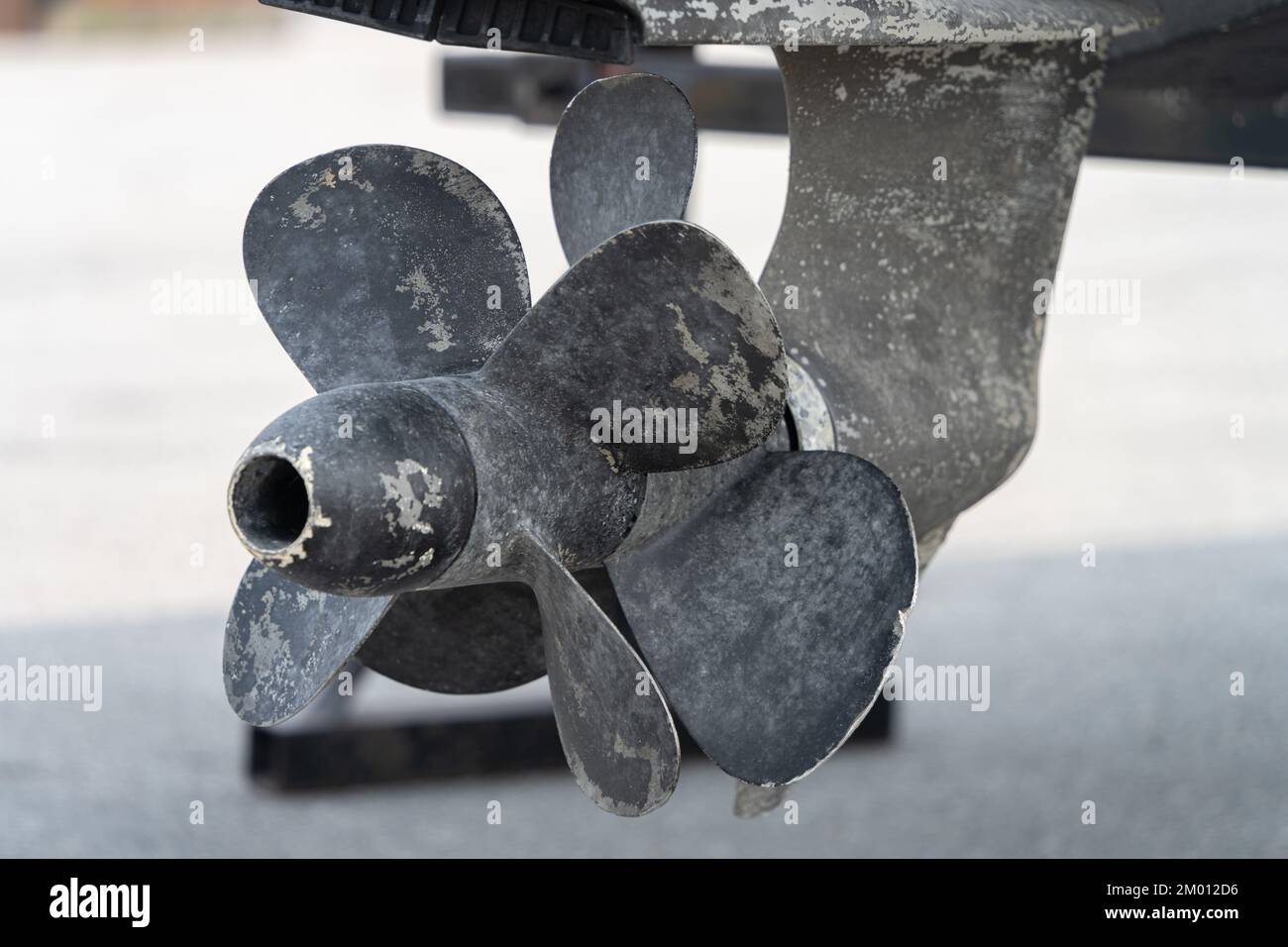 Image of Old rusty metal boat engine thruster turbine Stock Photo