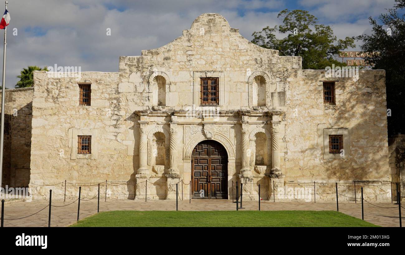 Famous Alamo in San Antonio Texas SAN ANTONIO, UNITED STATES NOVEMBER 01, 2022 Stock Photo