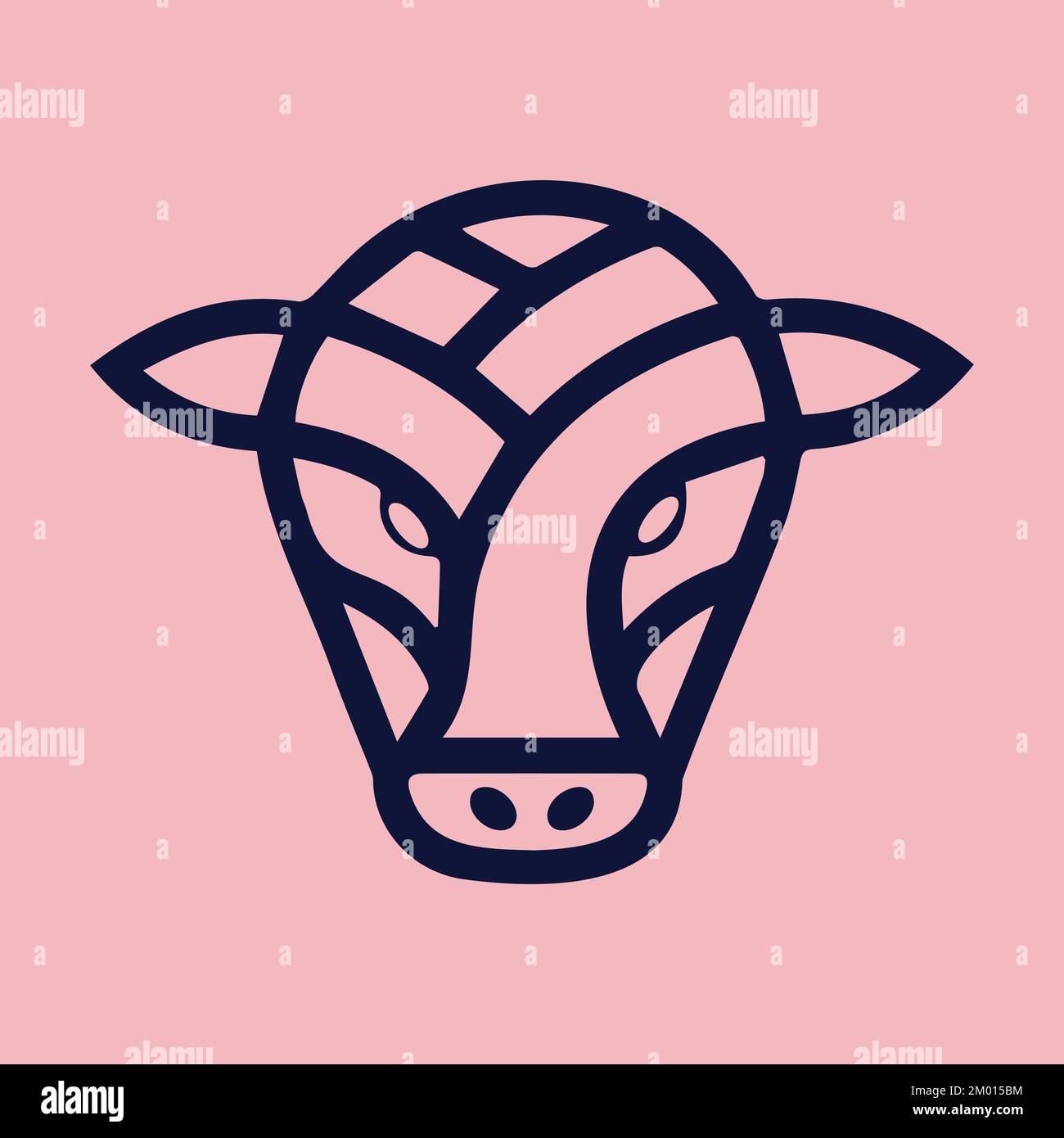 Silhouette animal head logo icon design Stock Vector