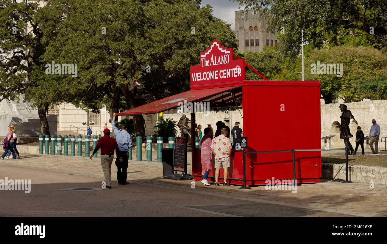 The Alamo Welcome Center in San Antonio - SAN ANTONIO, UNITED STATES - NOVEMBER 01, 2022 Stock Photo