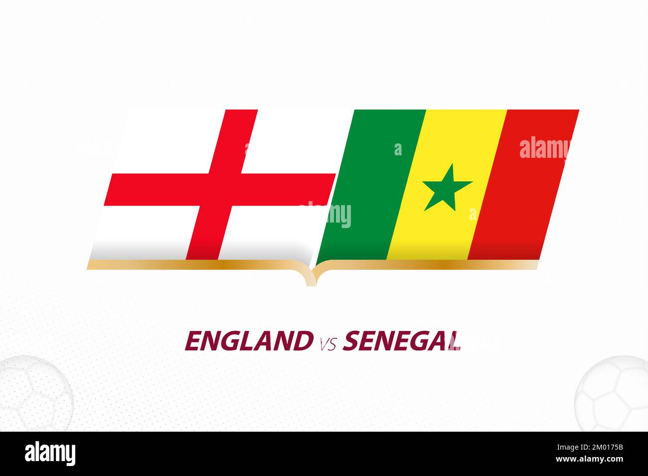 England vs Senegal in Football Competition, Round of 16. Versus icon on