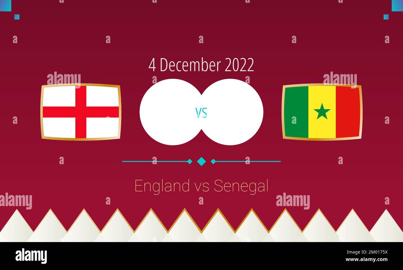England vs Senegal football match in Round of 16, international soccer